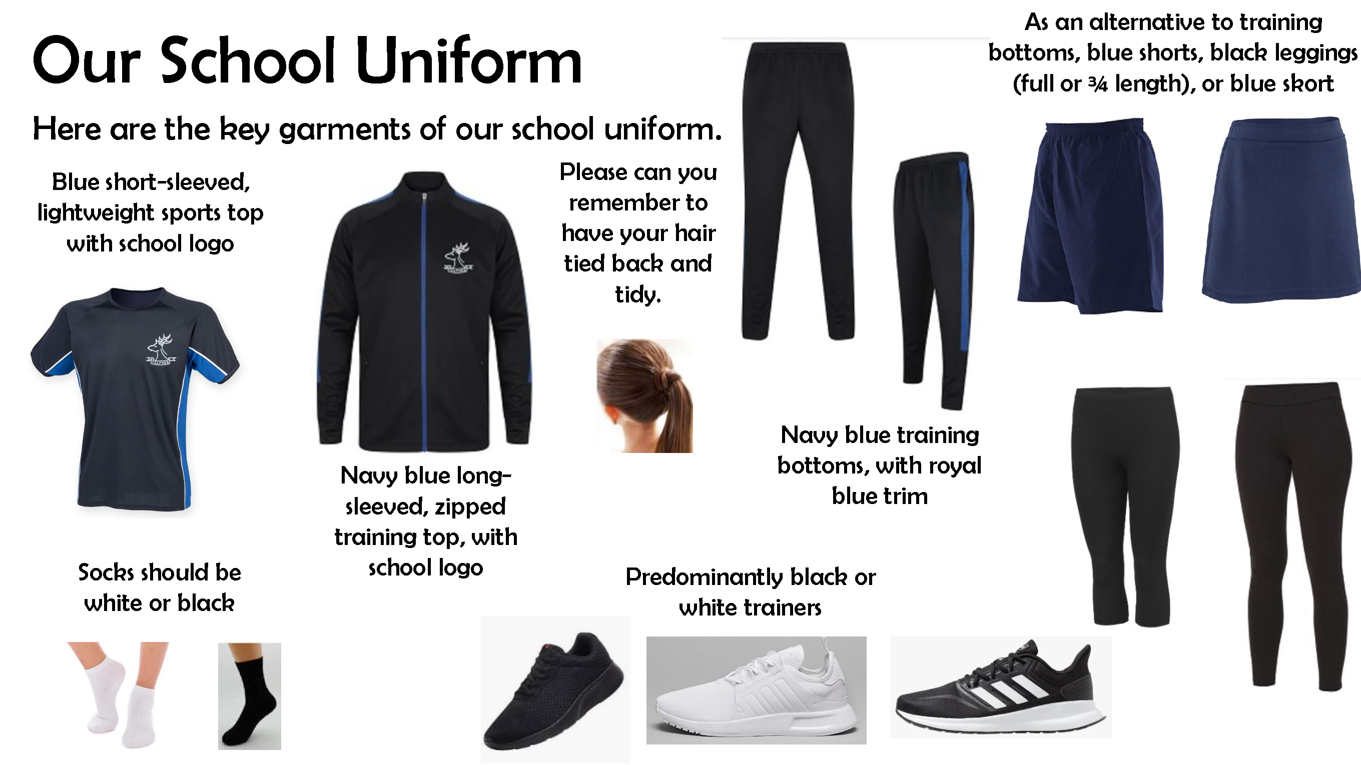 Image shows Telford School Uniform Items  