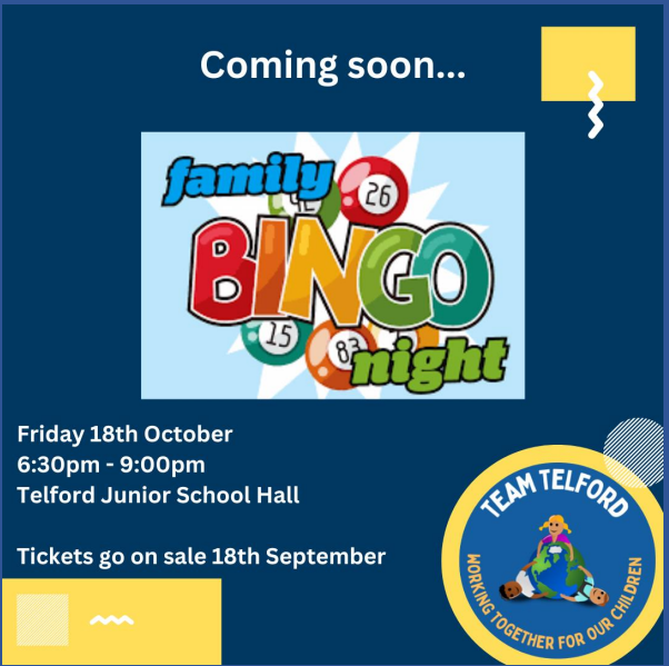 Details of Team Telford Bingo Event 